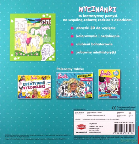Barbie. Wycinanki. Tworzymy obrazki 3D [KSIĄŻKA]
