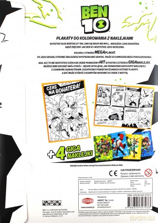 Ben 10. Plakaty do kolorowania [KSIĄŻKA]