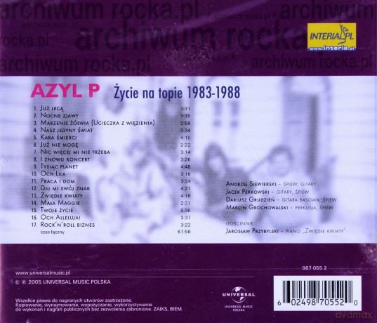 Azyl P: Życie na topie 1983-1988 - Archiwum rocka [CD]