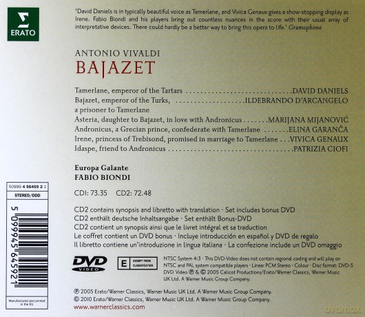 Fabio Biondi: Bajazet [2CD]+[DVD]