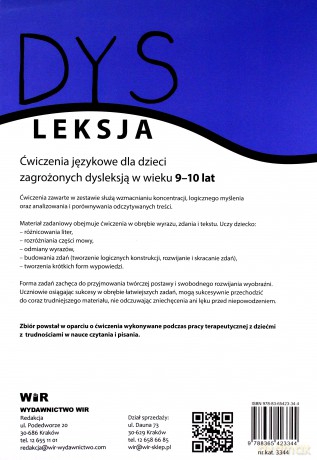 Dysleksja. Ćwiczenia językowe dla dzieci.. 9-10 lat - Marta Kuchnik [KSIĄŻKA]