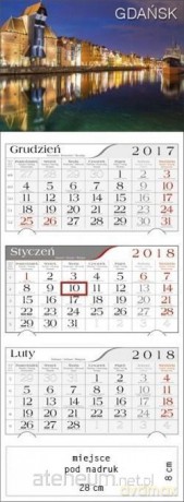 Kalendarz 2018 Trójdzielny Gdańsk [KALENDARZ]