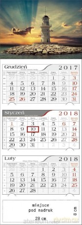 Kalendarz 2018 Trójdzielny Latarnia Morska [KALENDARZ]