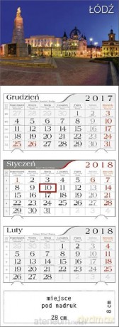Kalendarz 2018 Trójdzielny Łódź [KALENDARZ]