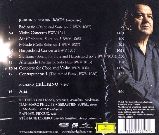 Richard Galliano: Bach (On Accordion) [CD]