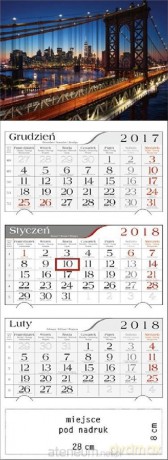 Kalendarz 2018 Trójdzielny Most Nocą [KALENDARZ]