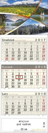 Kalendarz 2018 Trójdzielny Polskie Góry [KALENDARZ]