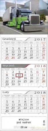 Kalendarz 2018 Trójdzielny Truck [KALENDARZ]