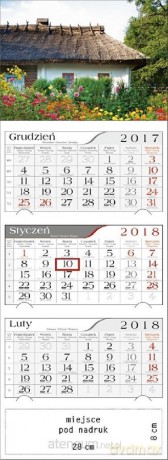 Kalendarz 2018 Trójdzielny Wiejska Chata [KALENDARZ]