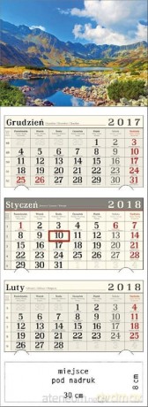 Kalendarz 2018Trójdzielny Dolina 5 Stawów Polskich [KALENDARZ]