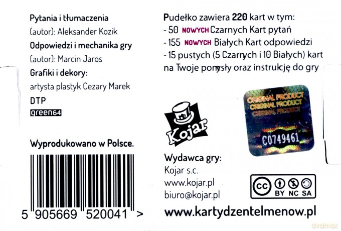 Karty Dżentelmenów - Epizod Czwarty [KARTY]