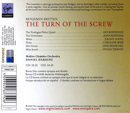 Daniel Harding: The Turn Of The Screw [3CD]
