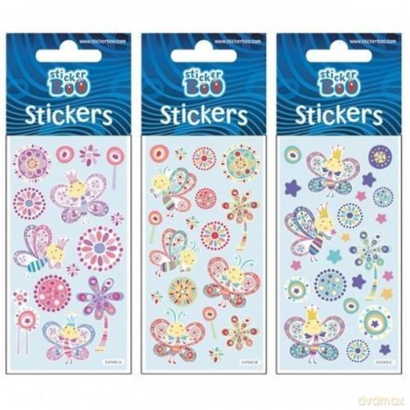 Naklejki Sticker BOO silver motylki