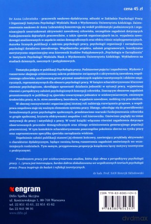 Psychologia pracy. Podstawowe pojęcia i zagadnienia - Anna Lubrańska [KSIĄŻKA]