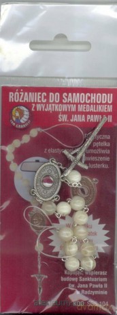 Różaniec samochodowy św. Jan Paweł II