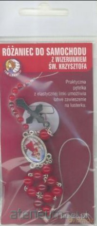 Różaniec samochodowy św. Krzysztof