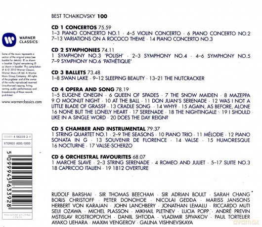 100 Best Tchaikovsky [6CD]