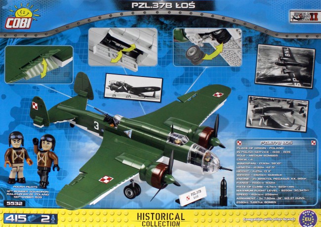 Small Army PZL P-37B ŁOŚ [KLOCKI]