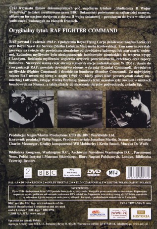 Gladiatorzy II Wojny Światowej: Królewskie siły lotnicze raf - Myśliwce [DVD] (BBC)