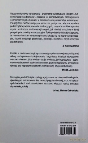 Subsumcje edukacji - Maksymilian Chutorański, Jacek Moroz, Oskar Szwabowski [KSIĄŻKA]