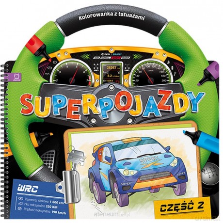 Superpojazdy. Kolorowanka z tatuażami cz. 2 [KSIĄŻKA]