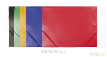 Teczka plastikowa z gumką niebieska