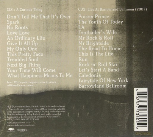 Amy Macdonald: A Curious Thing Deluxe (ecopack) [2CD]