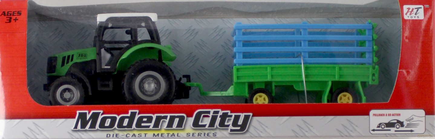 Traktor metalowy z akcesoriami