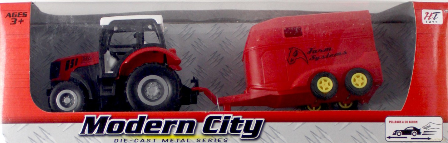 Traktor metalowy z akcesoriami