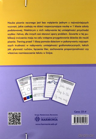 Trening przed 1 klasą. Karty do ćwiczeń grafomot. - Olga Kłodnicka [KSIĄŻKA]