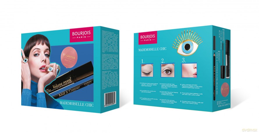 Bourjois Zestaw prezentowy Mademoiselle Chic (maskara Volume Reveal + kredka Khol + róż)