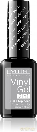 Eveline Vinyl Gel 2in1 Lakier do paznokci winylowy nr 201 12ml