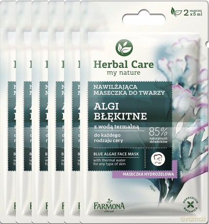 Farmona Herbal Care Maseczka nawilżająca do twarzy Algi Błękitne 2 x 5 ml