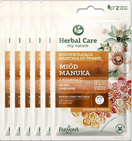 Farmona Herbal Care Maseczka rozświetlająca do twarzy Miód Manuka 2 x 5 ml