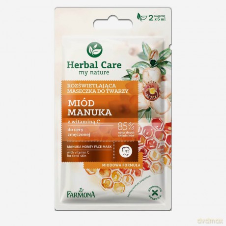 Farmona Herbal Care Maseczka rozświetlająca do twarzy Miód Manuka 2 x 5 ml
