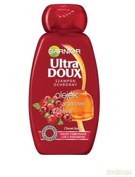 Garnier Ultra Douxa Szampon z żurawiną i olejkiem arganowym do włosów farbowanych 250 ml