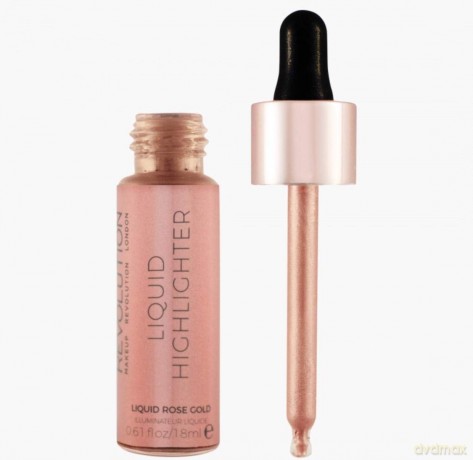Makeup Revolution Liquid Highlighter Rozświetlacz w płynie Rose Gold 18ml