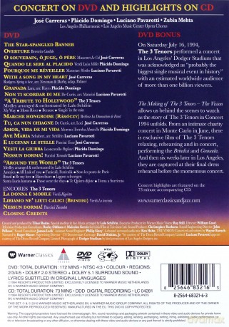 The 3 Tenors With Mehta In Concert 1994: Carreras/Domingo/Pavarotti: [DVD]+[CD]