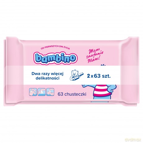 Nivea Bambino Chusteczki 2 x 63 szt duo 66977