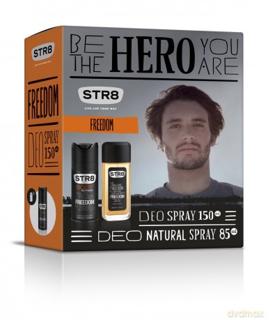 STR8 Freedom Zestaw prezentowy (dezodorant spray 150 ml + dezodorant w atomizerze 85 ml)