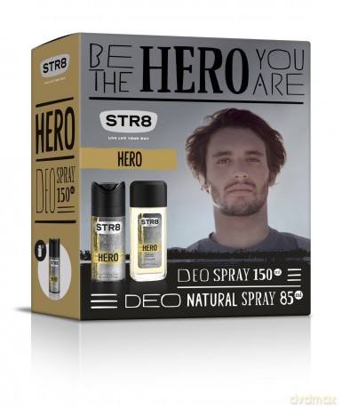 STR8 Hero Zestaw prezentowy (dezodorant spray 150 ml + dezodorant w atomizerze 85 ml)