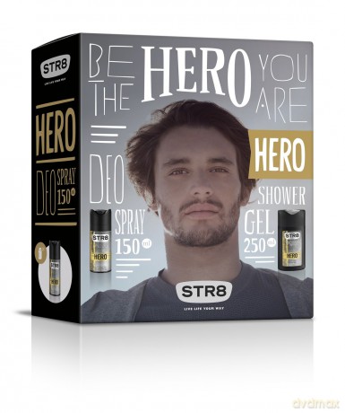STR8 Hero Zestaw prezentowy (dezodorant spray 150 ml + żel pod prysznic 250 ml)