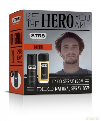 STR8 Original Zestaw prezentowy (dezodorant spray 150 ml + dezodorant w atomizerze 85 ml)