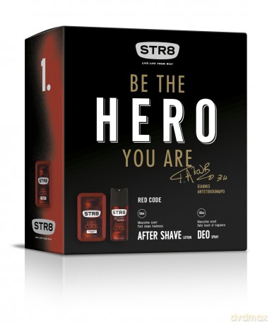 STR8 Red Code Zestaw prezentowy (dezodorant spray 150 ml + płyn po goleniu 50 ml)