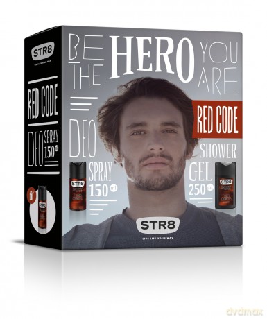 STR8 Red Code Zestaw prezentowy (dezodorant spray 150 ml + żel pod prysznic 250 ml)