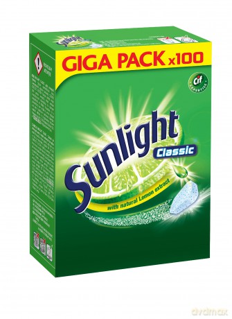 Sunlight Tabletki do zmywarek Classic 1 opakowanie -100 szt