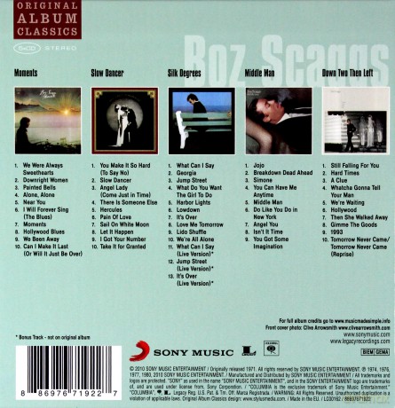 Boz Scaggs: Original Album Classics [BOX] [5CD]