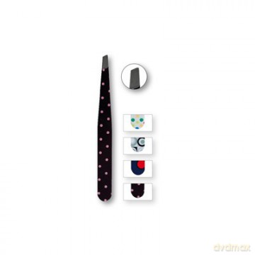 Top Choice Makijaż Pęseta skośna "Dots" (75933) 1 szt