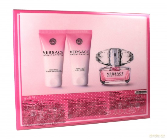 Versace Bright Crystal Zestaw prezentowy (woda toaletowa 50 ml + balsam do ciała 50 ml + żel pod prysznic 50 ml)