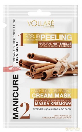 Vollare Manicure Kuracja regenerująca do dłoni (maska + peeling) 2x6ml